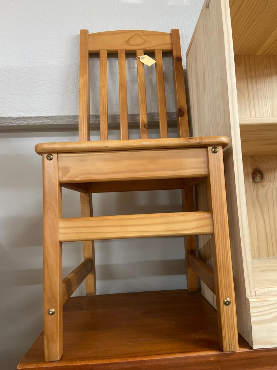 Handcrafted pine slatback chair